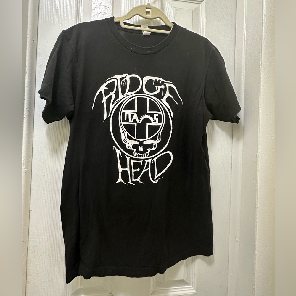 Black Graphic T-Shirt with White Print